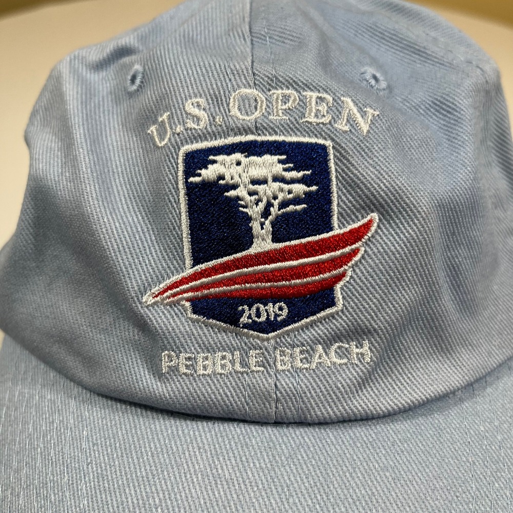 USGA Hat Baseball Cap Unisex OSFA Light Blue 2019 U.S. Open Pebble Beach Member - Picture 2 of 11